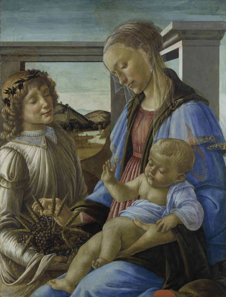 lan Chong, "Virgin and Child with an Angel", in Eye of the Beholder: Masterpieces from the Isabella Stewart Gardner Museum, edited by Alan Chong et al.(Boston: ISGM and Beacon Press, 2003): 58. ISBN 978-0807066126Wiki commons